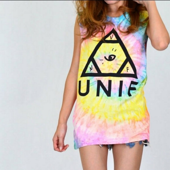 UNIF Tie Dye Logo Tank - Picture 11 of 12